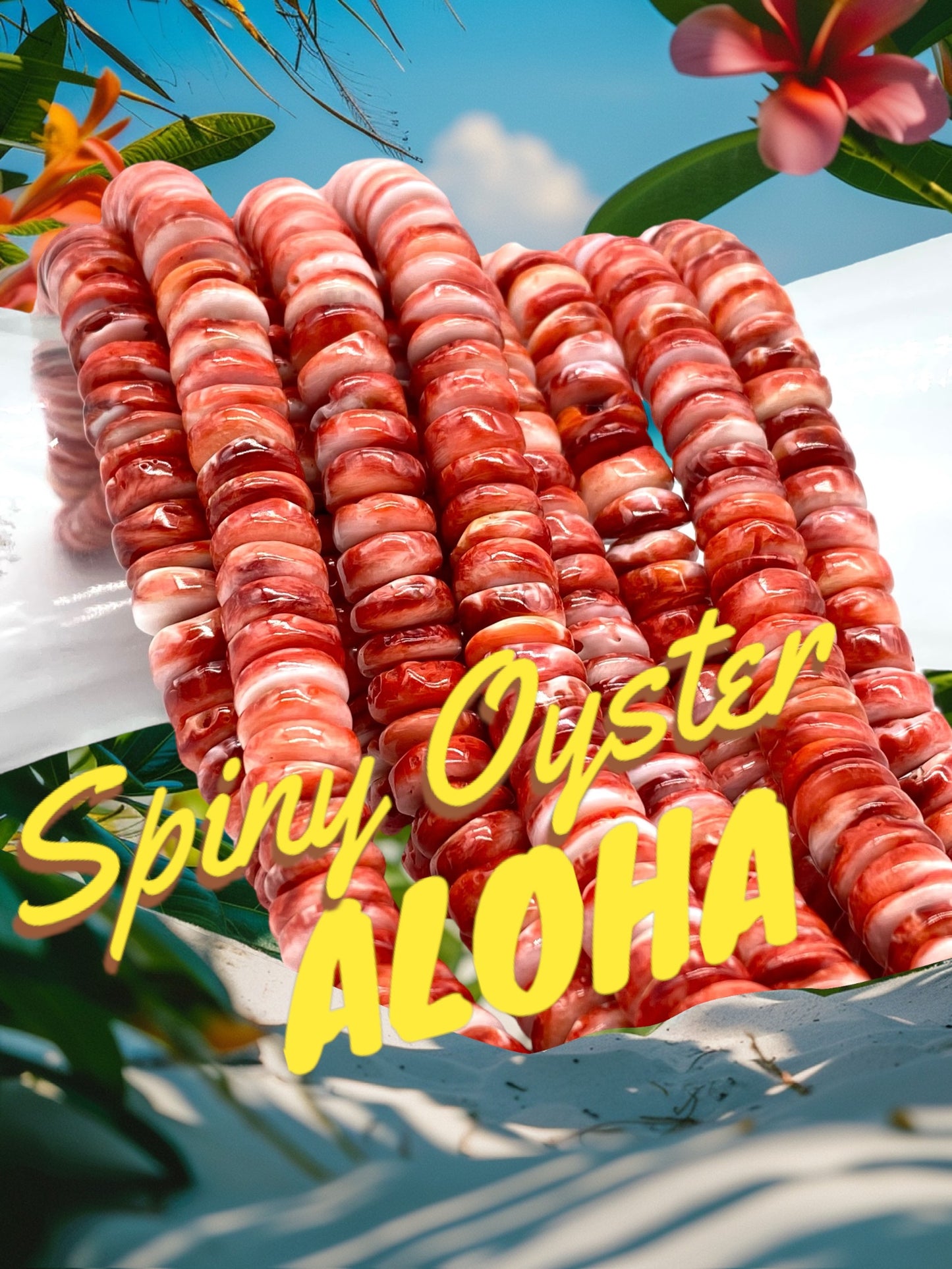 Red Spiny Oyster Shell Beads From Mexico (Minimal White Part- Organic Thickness) Native American Style - Free Form Rondelle Heishi Shape - DIY Jewelry Making