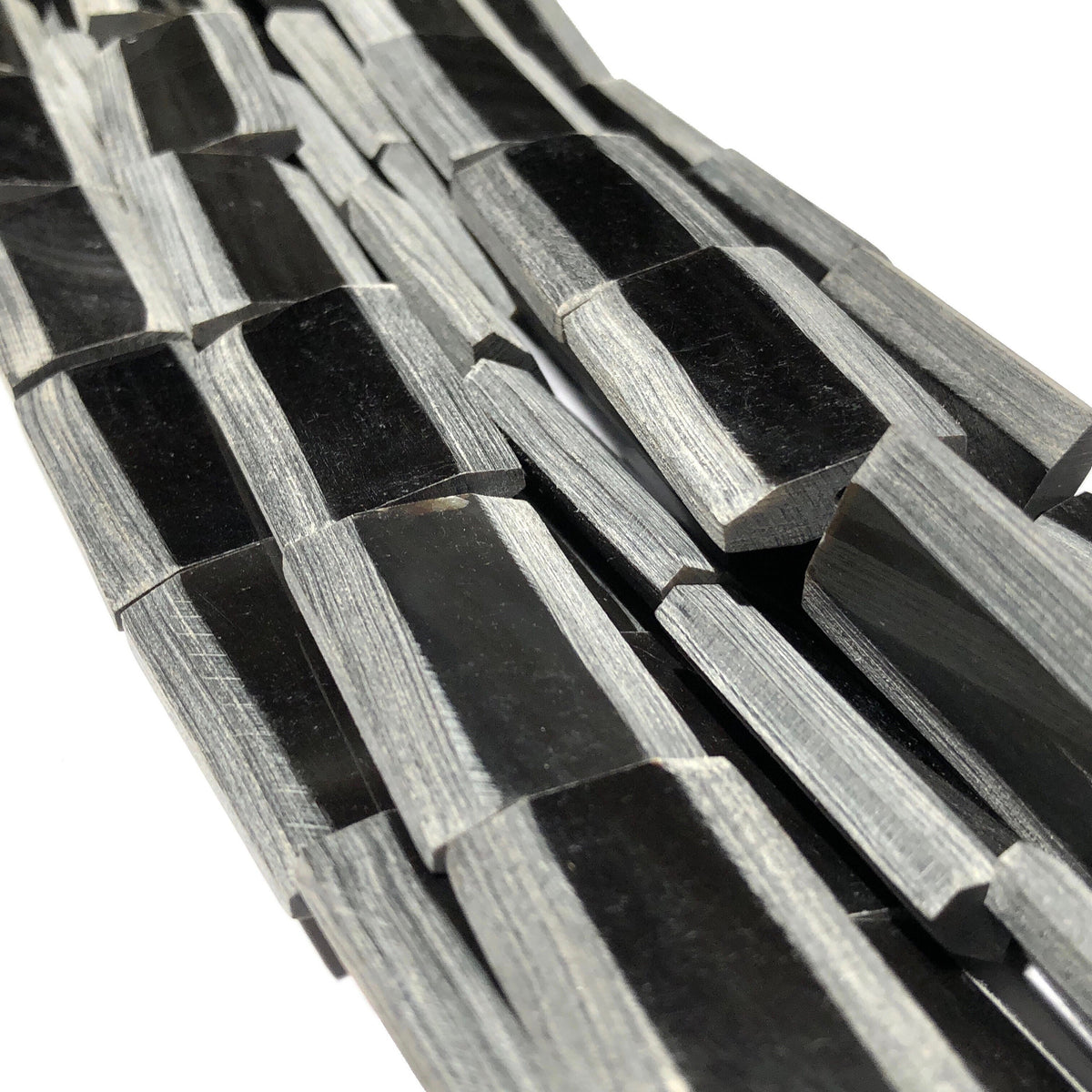 Recycled Buffalo Horn Beads - Ethically Sourced Small Batch Production (Partially Matte Finished) Men's Jewelry Making Rectangle 20X30X6mm