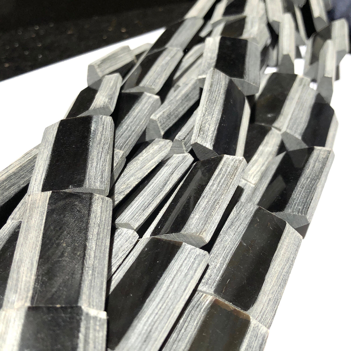 Recycled Buffalo Horn Beads - Ethically Sourced Small Batch Production (Partially Matte Finished) Men's Jewelry Making Rectangle 20X30X6mm