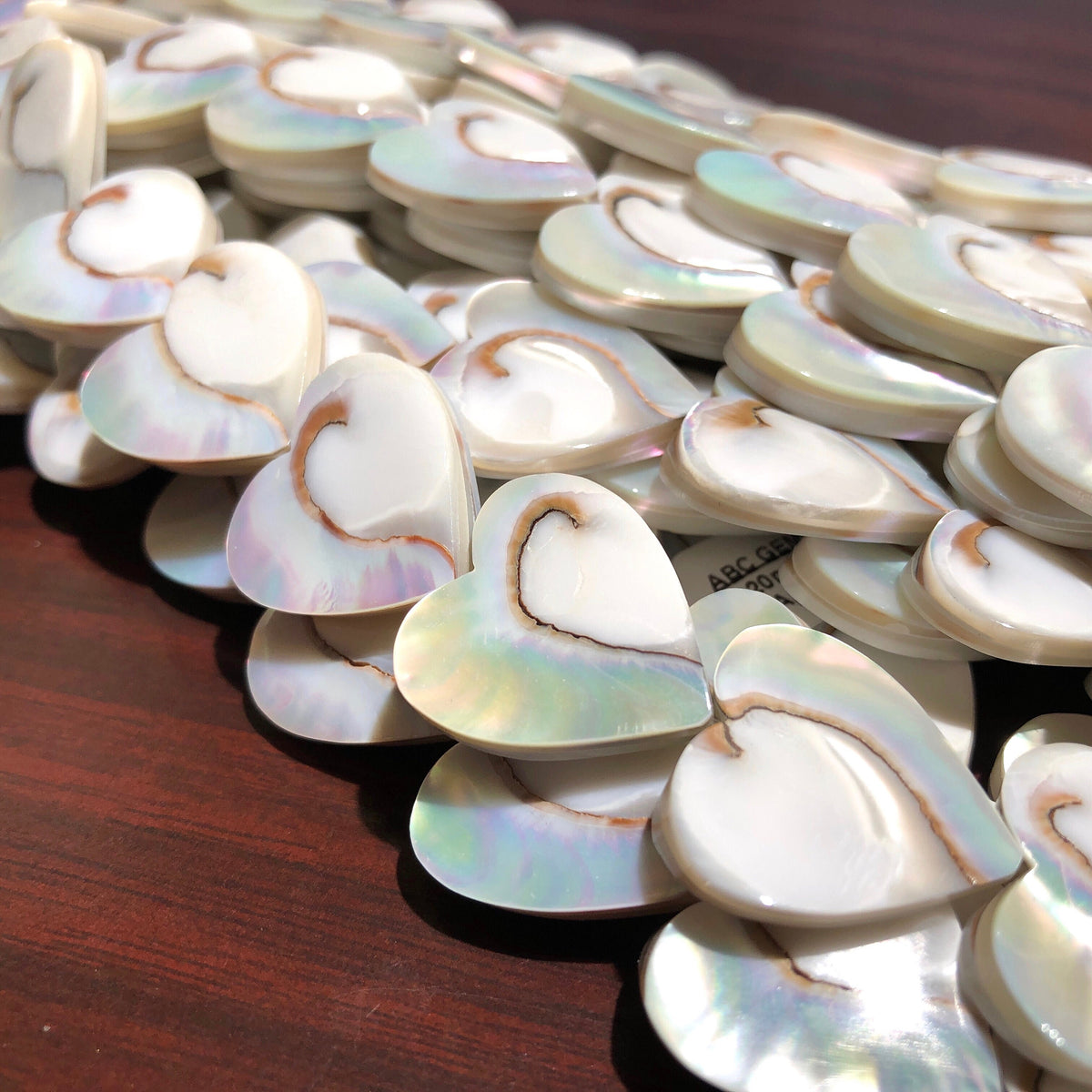 WOW Mermaid Nautilus Shell Beads AAA (Harmony Line) Thick Nacre & Iridescent Flash - Never Dyed or Color Enhanced - Center Drilled Heart