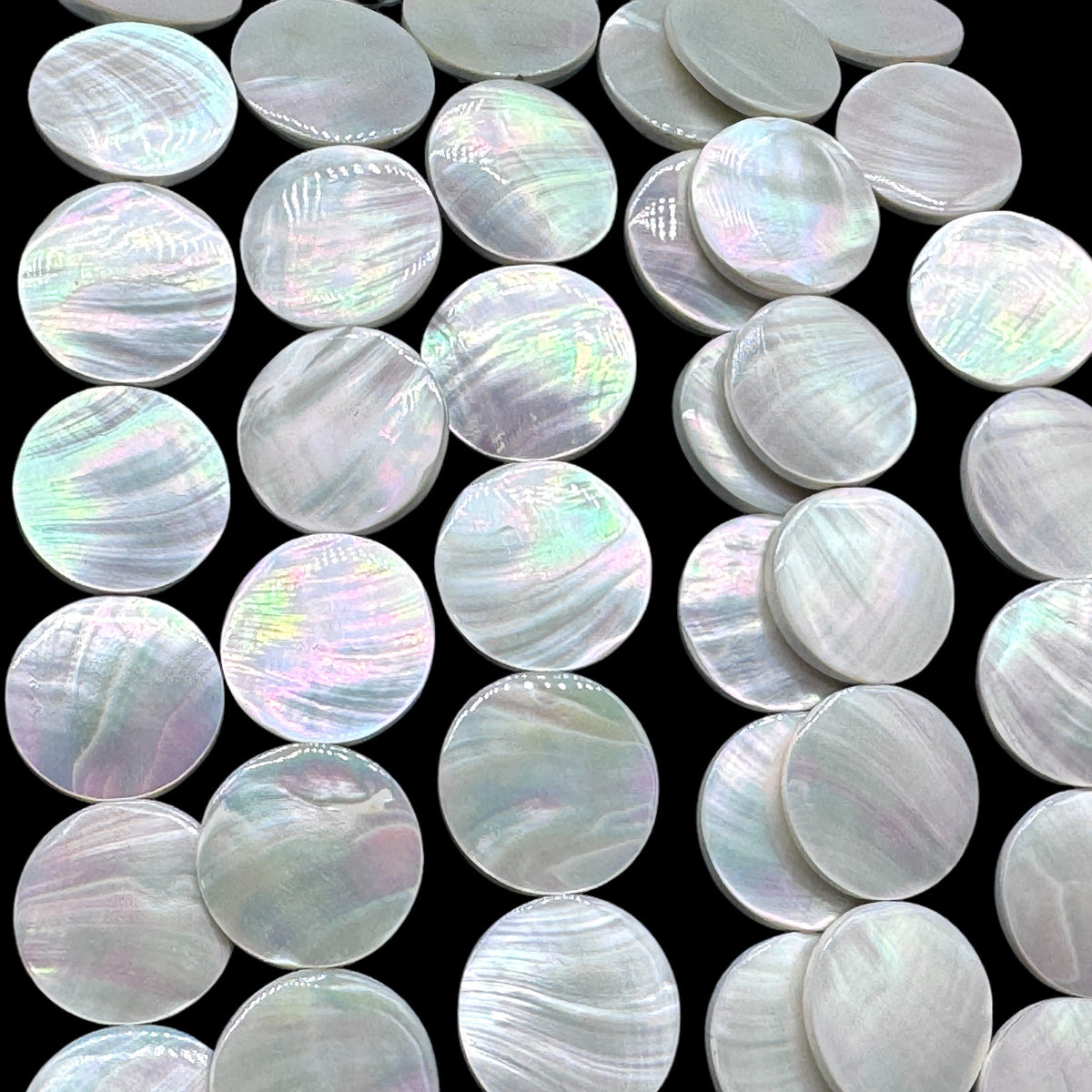 Real Mermaid Nautilus Shell Beads - Thick Nacre & Iridescent Flash - Not Dyed or Color Enhanced- Small Batch Production- Center Drilled Coin