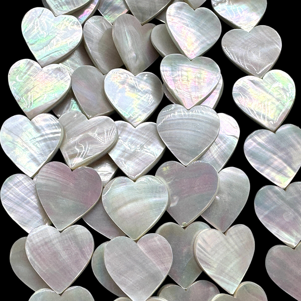 Real Mermaid Nautilus Shell Beads - Thick Nacre & Iridescent Flash - Never Dyed or Color Enhanced - Small Batch Production - Smooth Heart