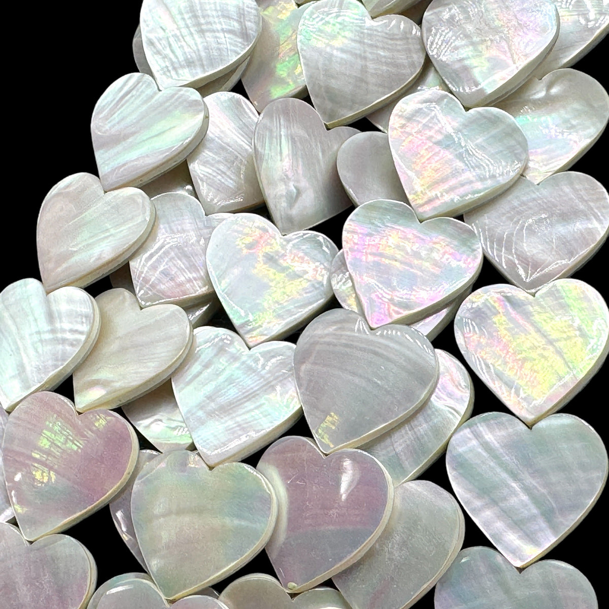 Real Mermaid Nautilus Shell Beads - Thick Nacre & Iridescent Flash - Never Dyed or Color Enhanced - Small Batch Production - Smooth Heart