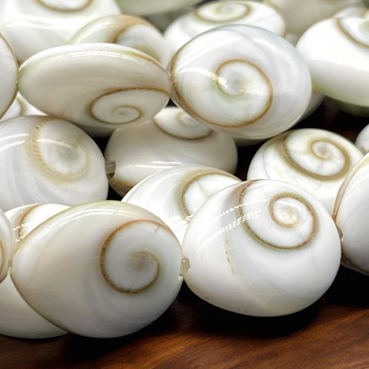 2in1 DOUBLET Shiva Eye Shell Beads From Indo-Pacific AAA (Extra Smooth - Matching Matrix) Natural - Never Dyed or Color Enhanced - Tear Drop