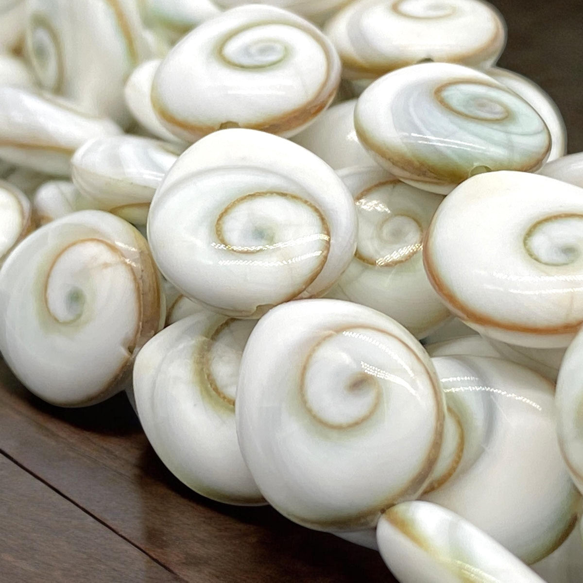 2in1 DOUBLET Shiva Eye Shell Beads From Indo-Pacific AAA (Extra Smooth - Matching Matrix) Natural - Never Dyed or Color Enhanced - Tear Drop