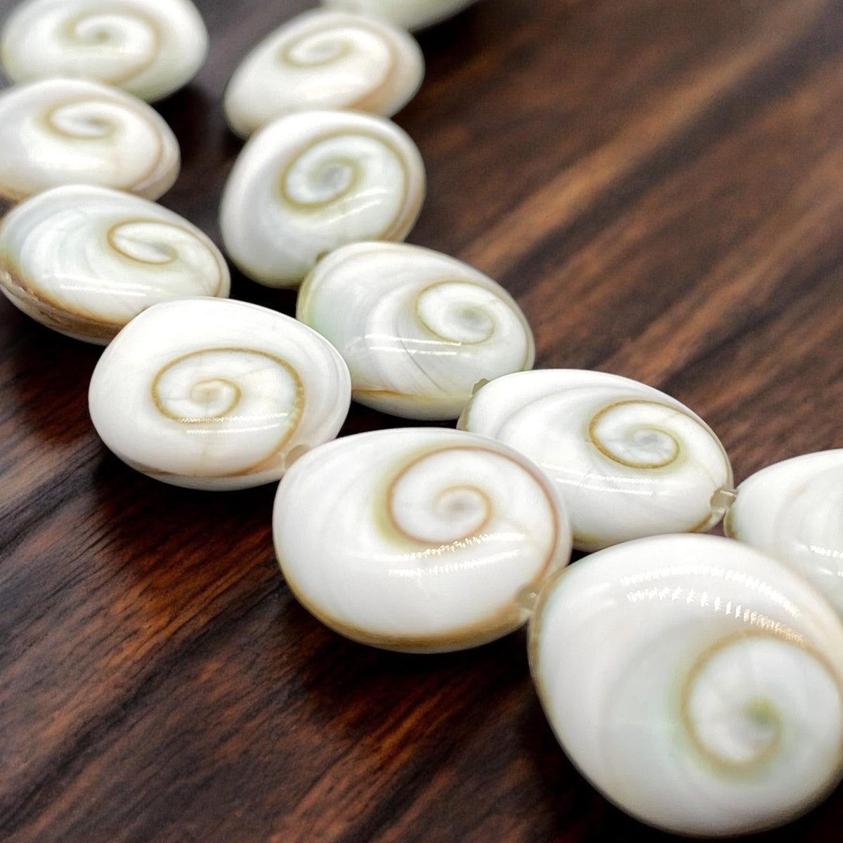 2in1 DOUBLET Shiva Eye Shell Beads From Indo-Pacific AAA (Extra Smooth - Matching Matrix) Natural - Never Dyed or Color Enhanced - Tear Drop