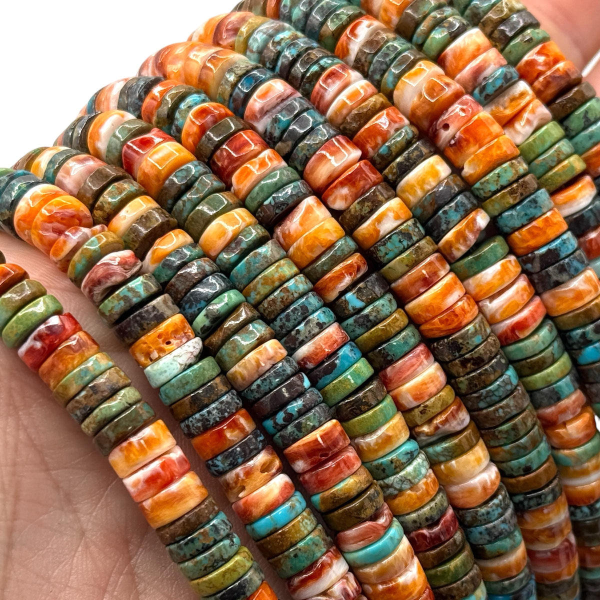 Spiny Oyster Shell Beads & Turquoise