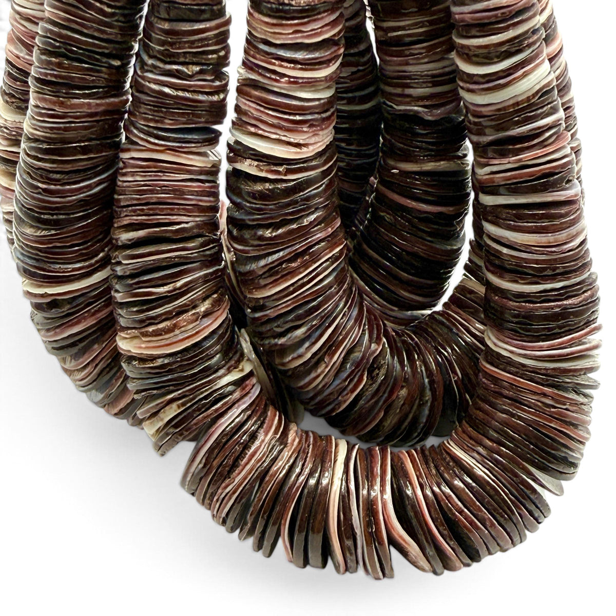 XL GRADUATED Imperial Violet Oyster Shell Beads Indo-Pacific Region - Never Dyed or Color Enhanced - Small Batch Production - Heishi 4-20mm