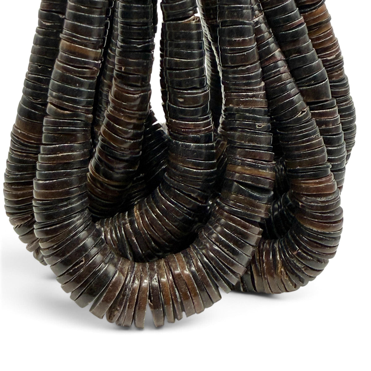 XL GRADUATED Midnight Pen Shell Beads Indo-Pacific - 100% Natural - Never Dyed or Color Enhanced - Small Batch Production - Heishi 4-20mm