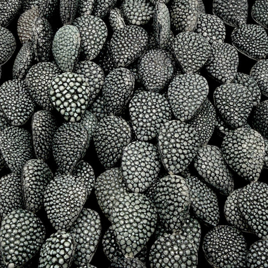 Real STINGRAY Beads - Incredible Pearl Texture Leather - Never Dyed or Color Enhanced - Small Batch Production - Teardrop 15X20mm (11 Beads)