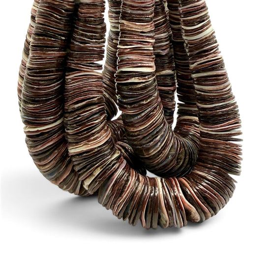 XL GRADUATED Imperial Violet Oyster Shell Beads Indo-Pacific Region - Never Dyed or Color Enhanced - Small Batch Production - Heishi 4-20mm
