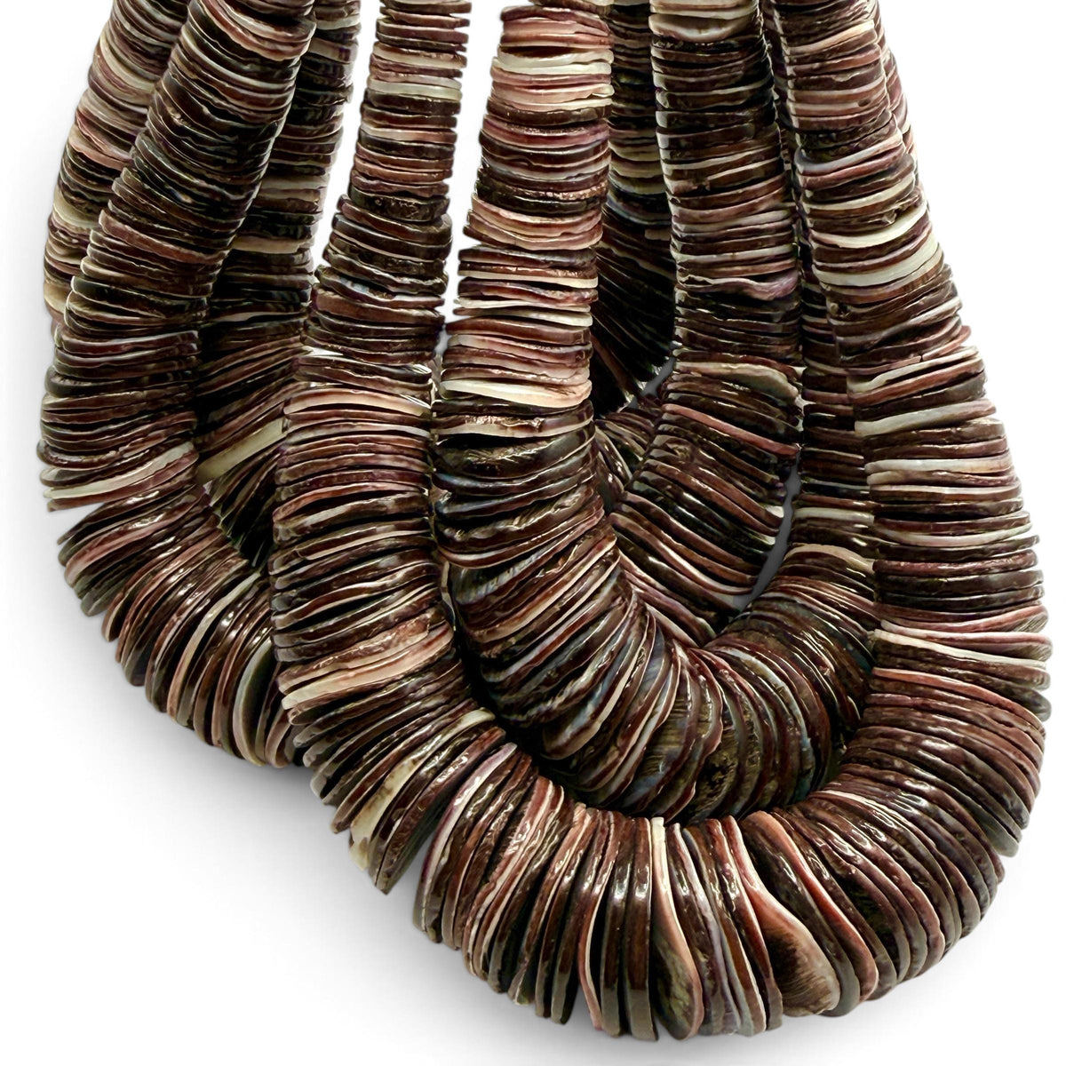 XL GRADUATED Imperial Violet Oyster Shell Beads Indo-Pacific Region - Never Dyed or Color Enhanced - Small Batch Production - Heishi 4-20mm