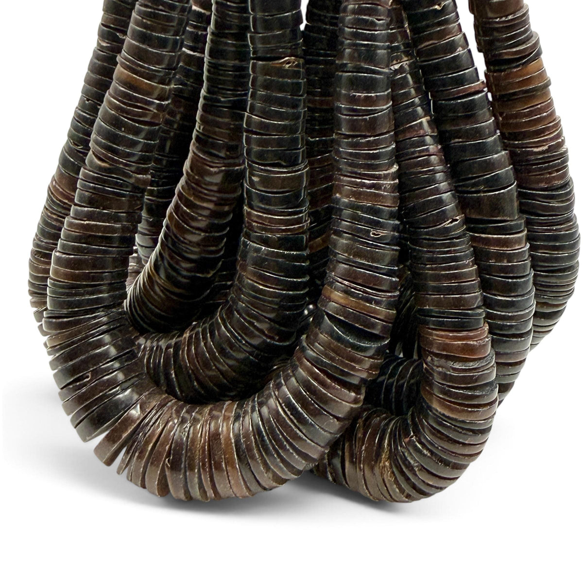 XL GRADUATED Midnight Pen Shell Beads Indo-Pacific - 100% Natural - Never Dyed or Color Enhanced - Small Batch Production - Heishi 4-20mm