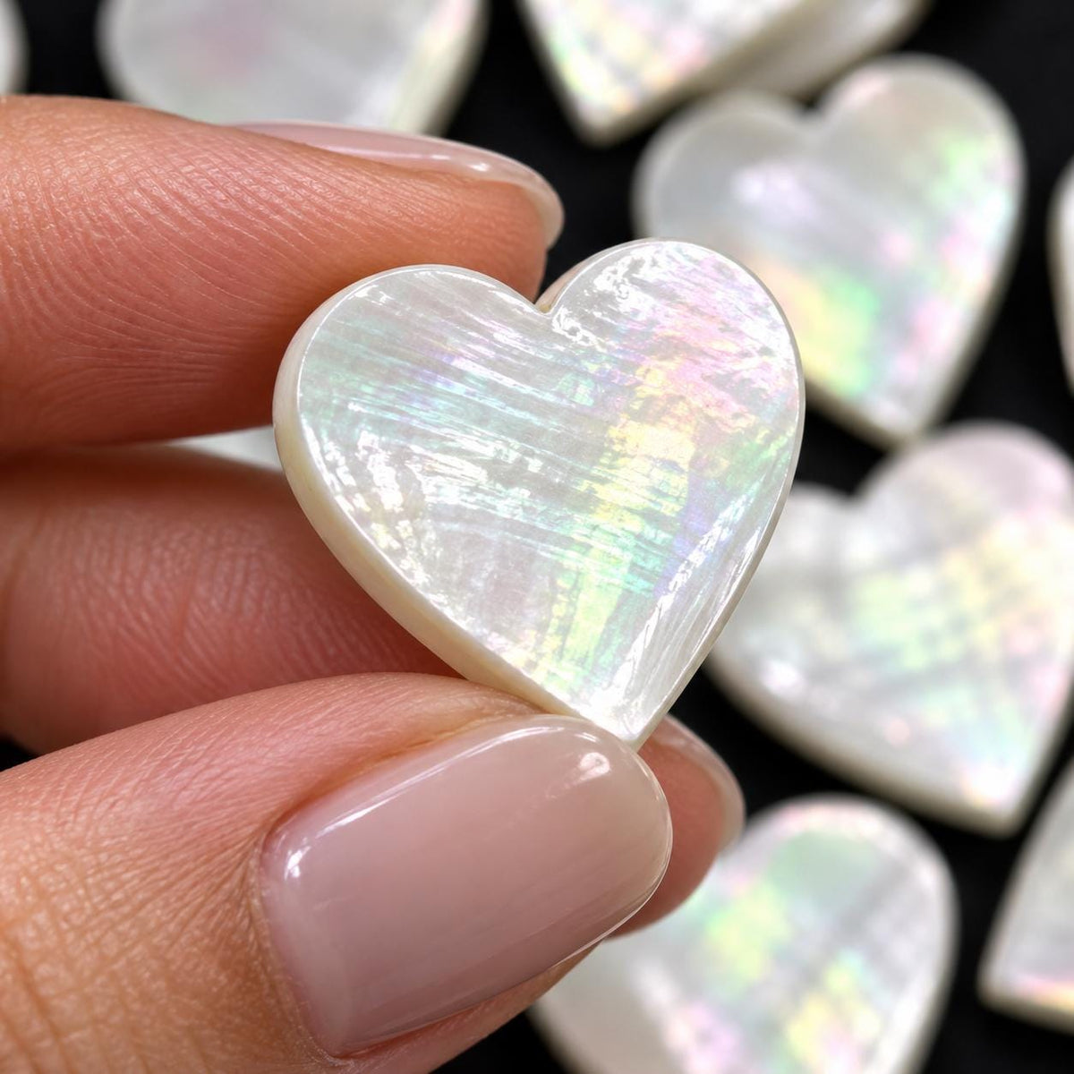 Real Mermaid Nautilus Shell Beads - Thick Nacre & Iridescent Flash - Never Dyed or Color Enhanced - Small Batch Production - Smooth Heart