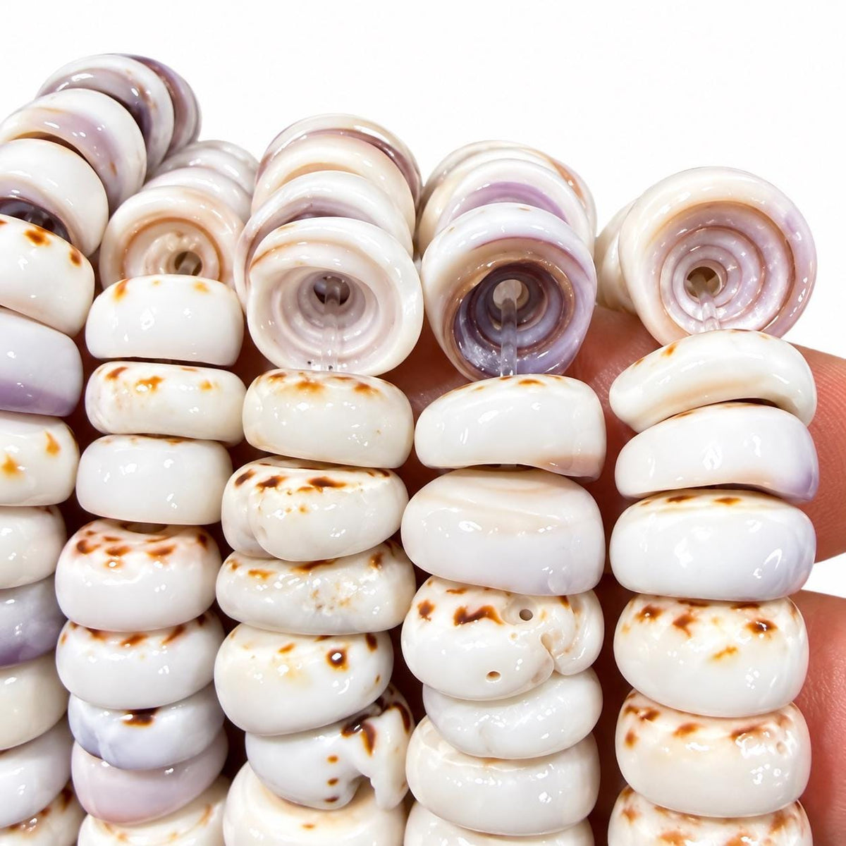 PUKA Shell Beads with Tiger Matrix - Premium Cup Shape - Minimal Bottom Cracks - Naturally Formed Holes - Never Dyed/Treated - Men's Jewelry