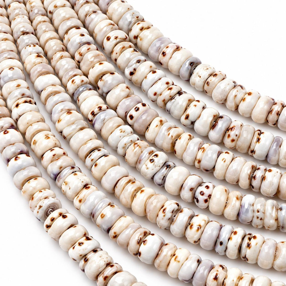 PUKA Shell Beads with Tiger Matrix - Premium Cup Shape - Minimal Bottom Cracks - Naturally Formed Holes - Never Dyed/Treated - Men's Jewelry