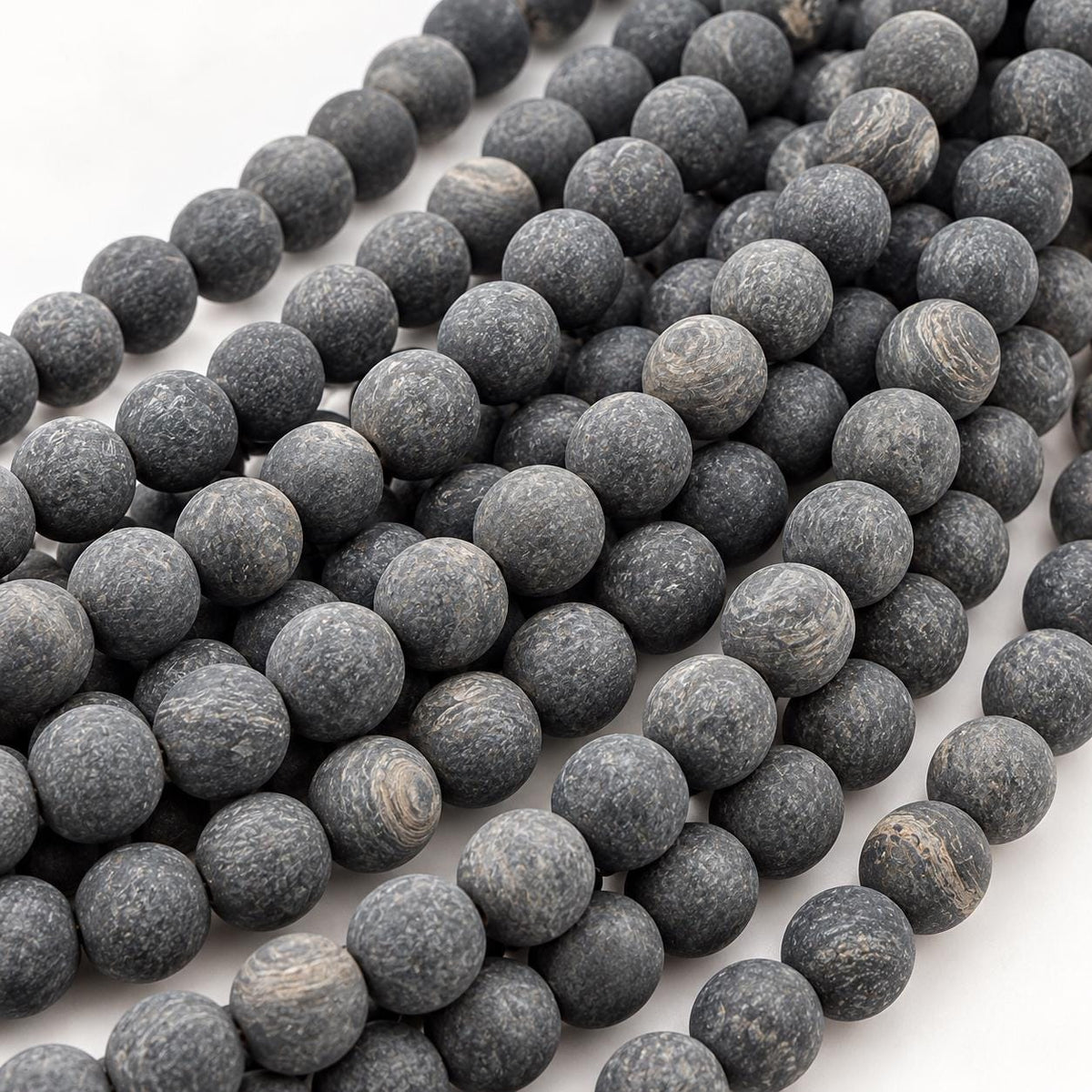 Real Buffalo HORN Beads - Premium Matte Finish - Hand-Carved From Solid Horn Tip - Smooth Round - 15.5 Inch