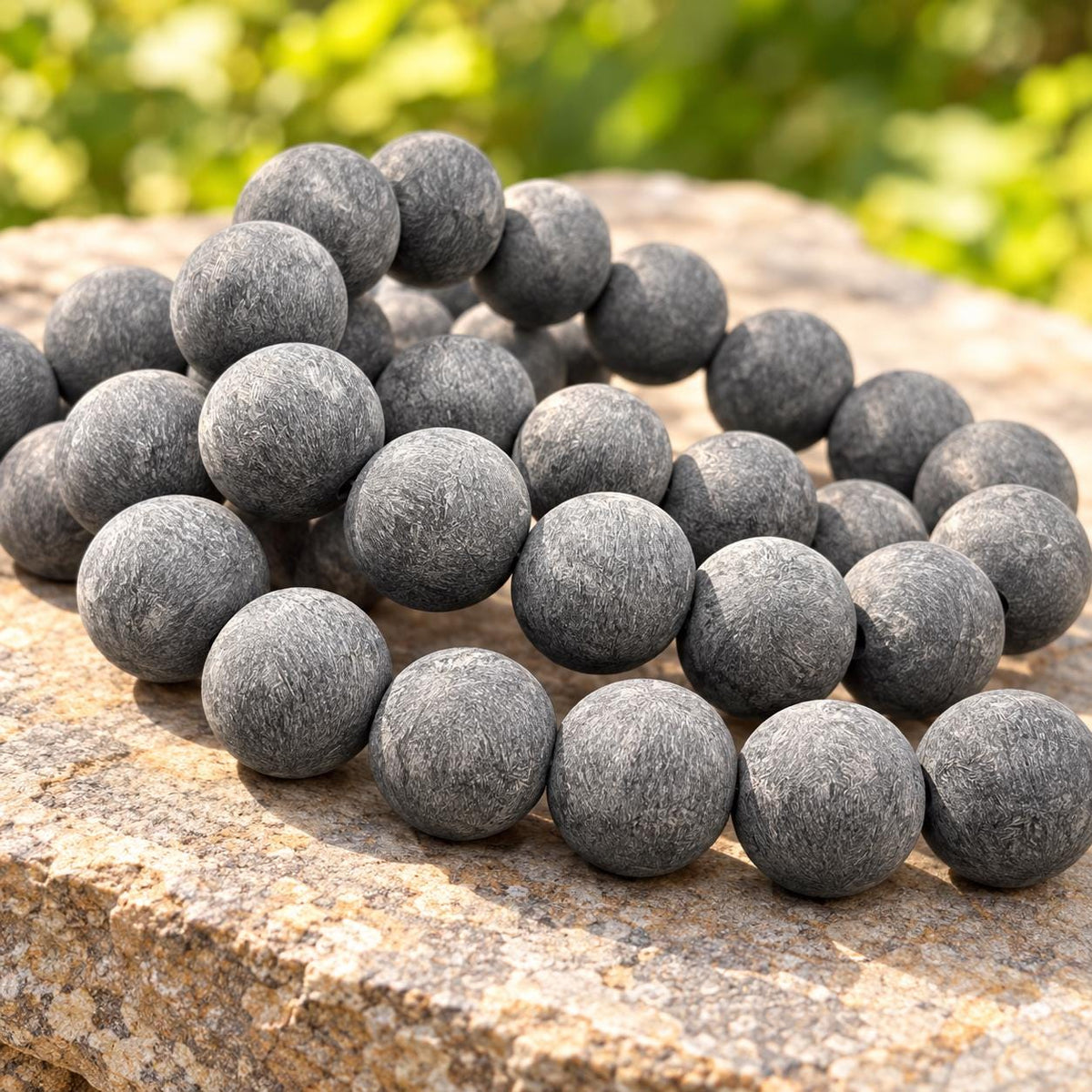 XL Real Buffalo HORN Beads - Premium Matte Finish - Hand-Carved From Solid Horn Tip - Rare Find Gigantic Smooth Round - 15.5 Inch