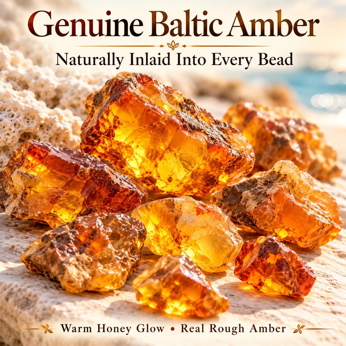 3in1 Baltic AMBER, Spiny Oyster Shell & Mohave Copper Turquoise Beads AAA - Not Dyed or Color Enhanced- Rare Find - Composite Inlay Rondelle